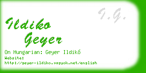 ildiko geyer business card
