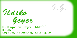 ildiko geyer business card